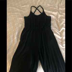 Black comfy wide legged jumpsuit
